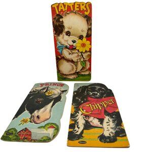 Whitman Vtg Animal Shaped Children Books Set of 3 Tatters Prince Chipper 50s